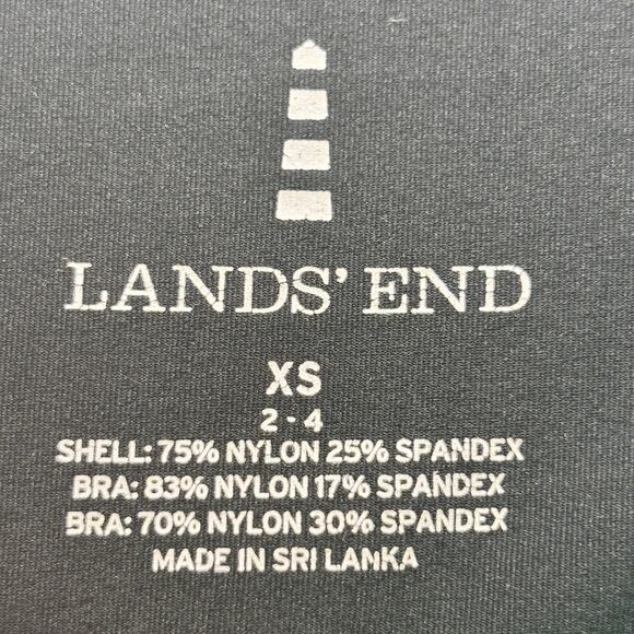 Lot of 2 Lands' End Womens Size XS Athletic Stretch Teal & Black Racerback Tanks - Picture 6 of 6